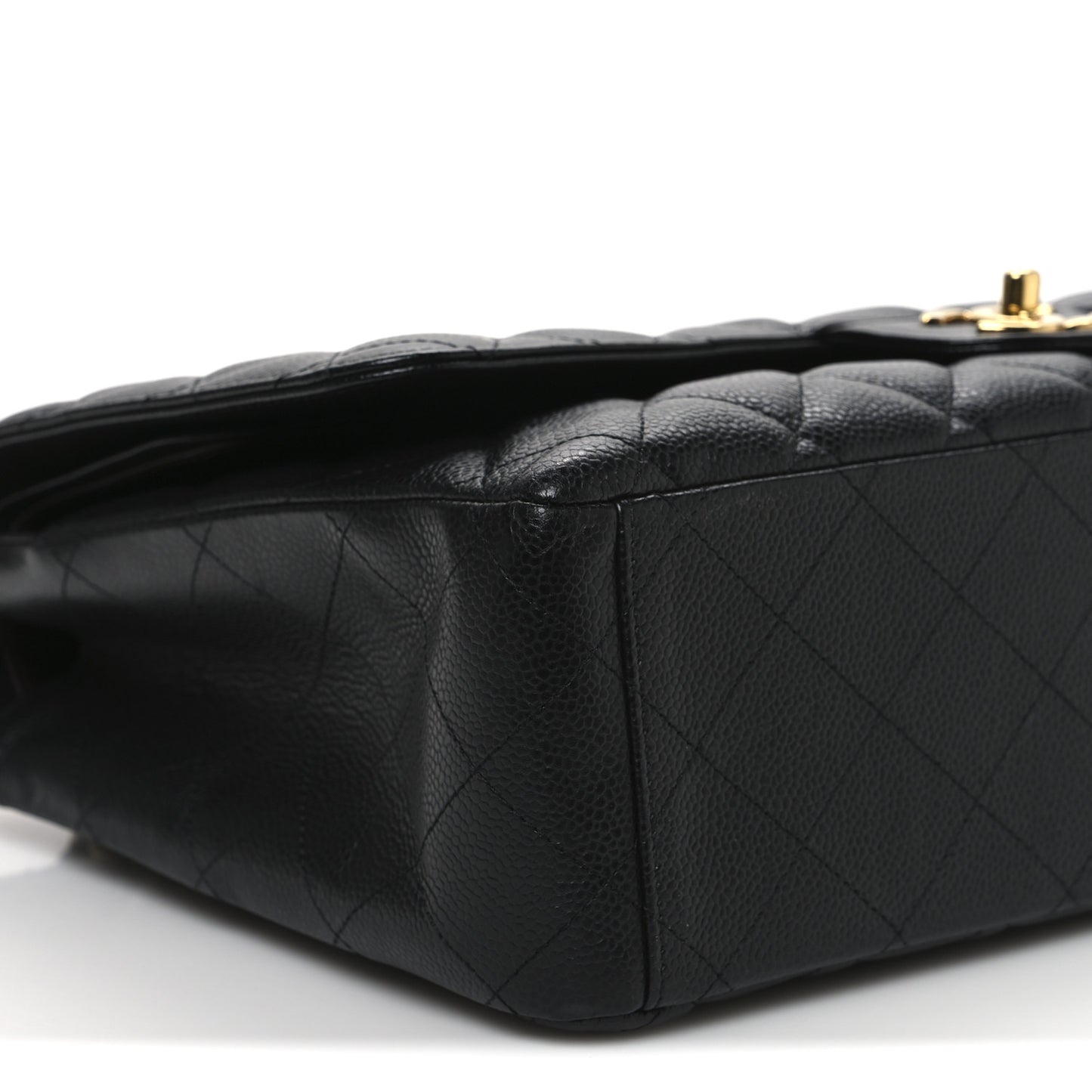 Caviar Quilted Maxi Double Flap Black