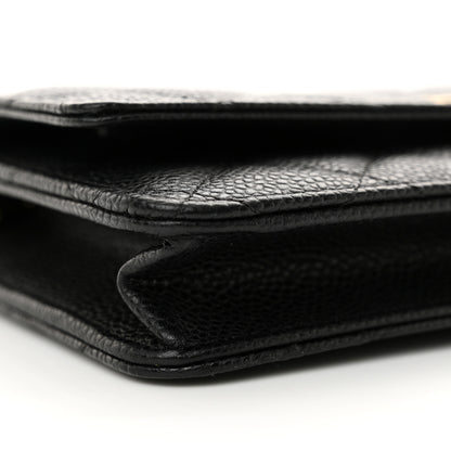 Chanel Caviar Quilted Wallet On Chain WOC Black 10 of 12