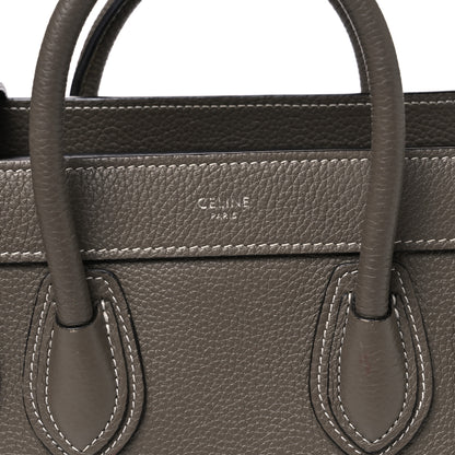 Celine Drummed Calfskin Nano Luggage Souris 9 of 11