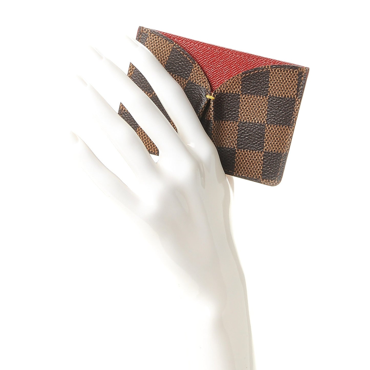 Damier Ebene Caissa Card Holder Cherry