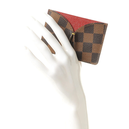 Louis Vuitton Damier Ebene Caissa Card Holder Cherry 2 of 8