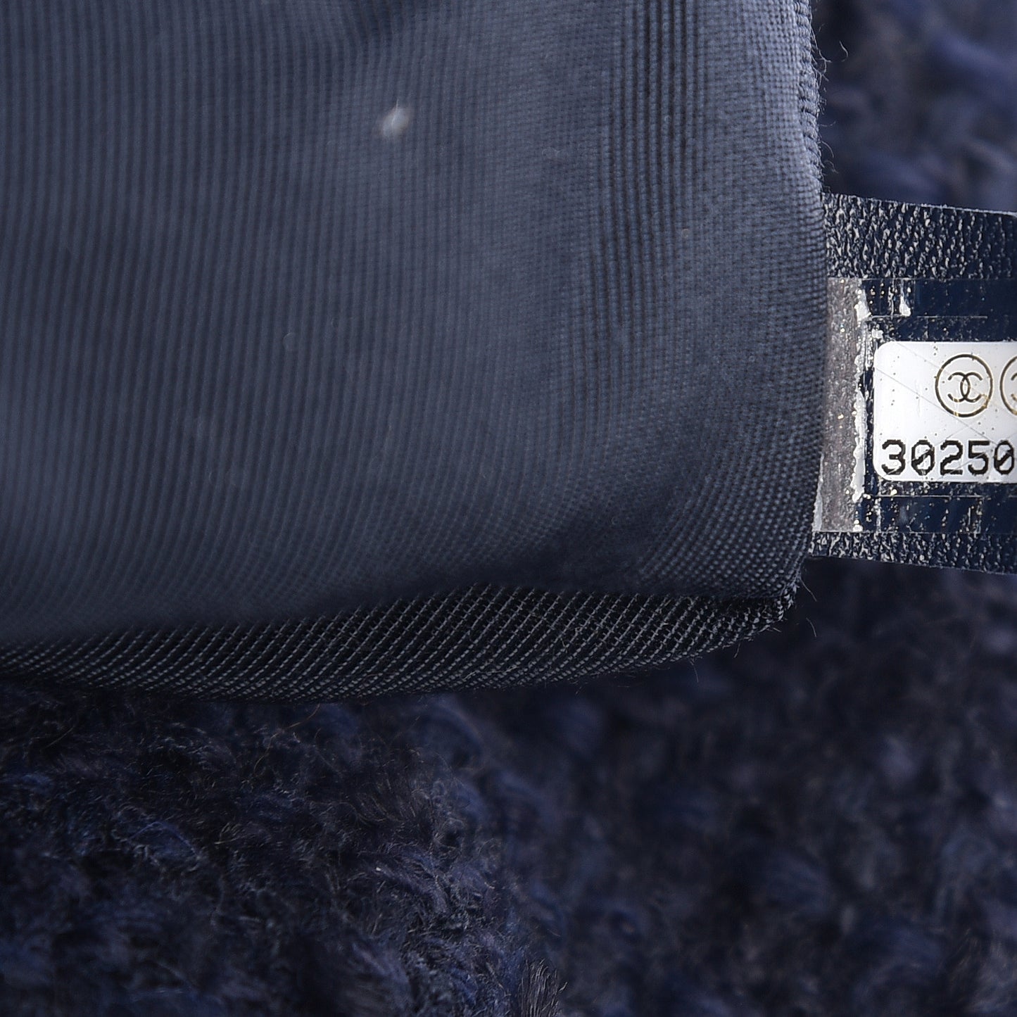 Tweed Quilted Large 19 Flap Navy Blue