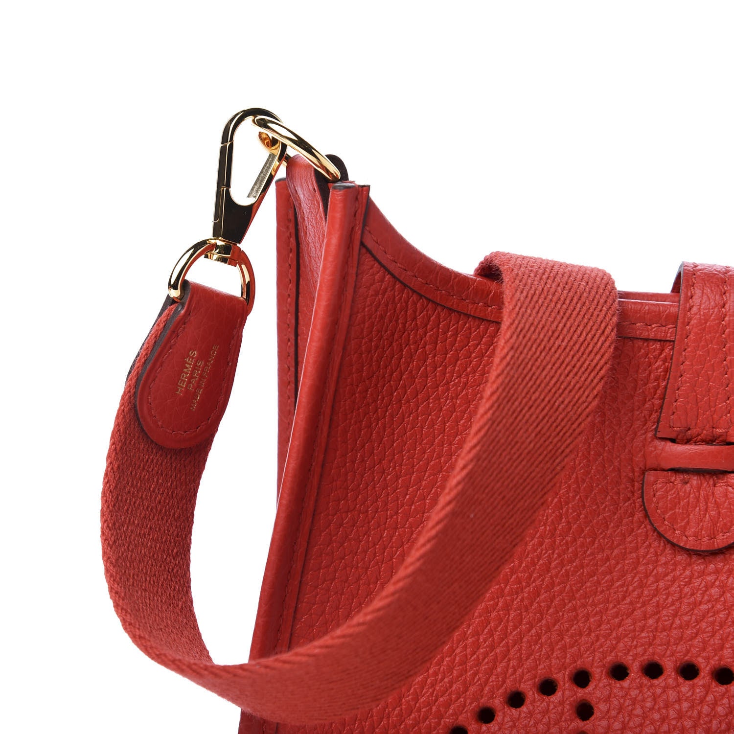 Hermes Taurillon Clemence Evelyne TPM Rouge Tomate Rouge Pivoine 9 of 11