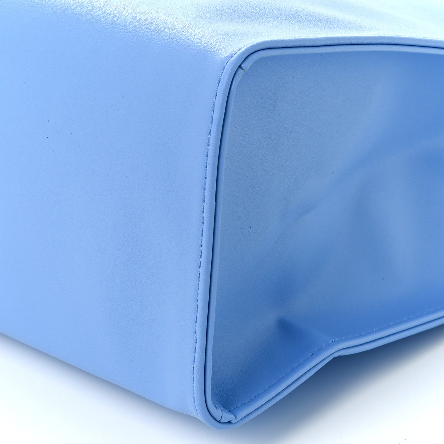 Vegan Leather Medium Shopping Bag Cerulean