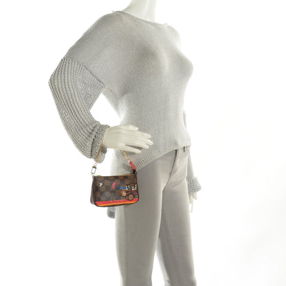 Louis Vuitton Damier Ebene 2015 Christmas Animation Mini Pochette Accessories 2 of 8