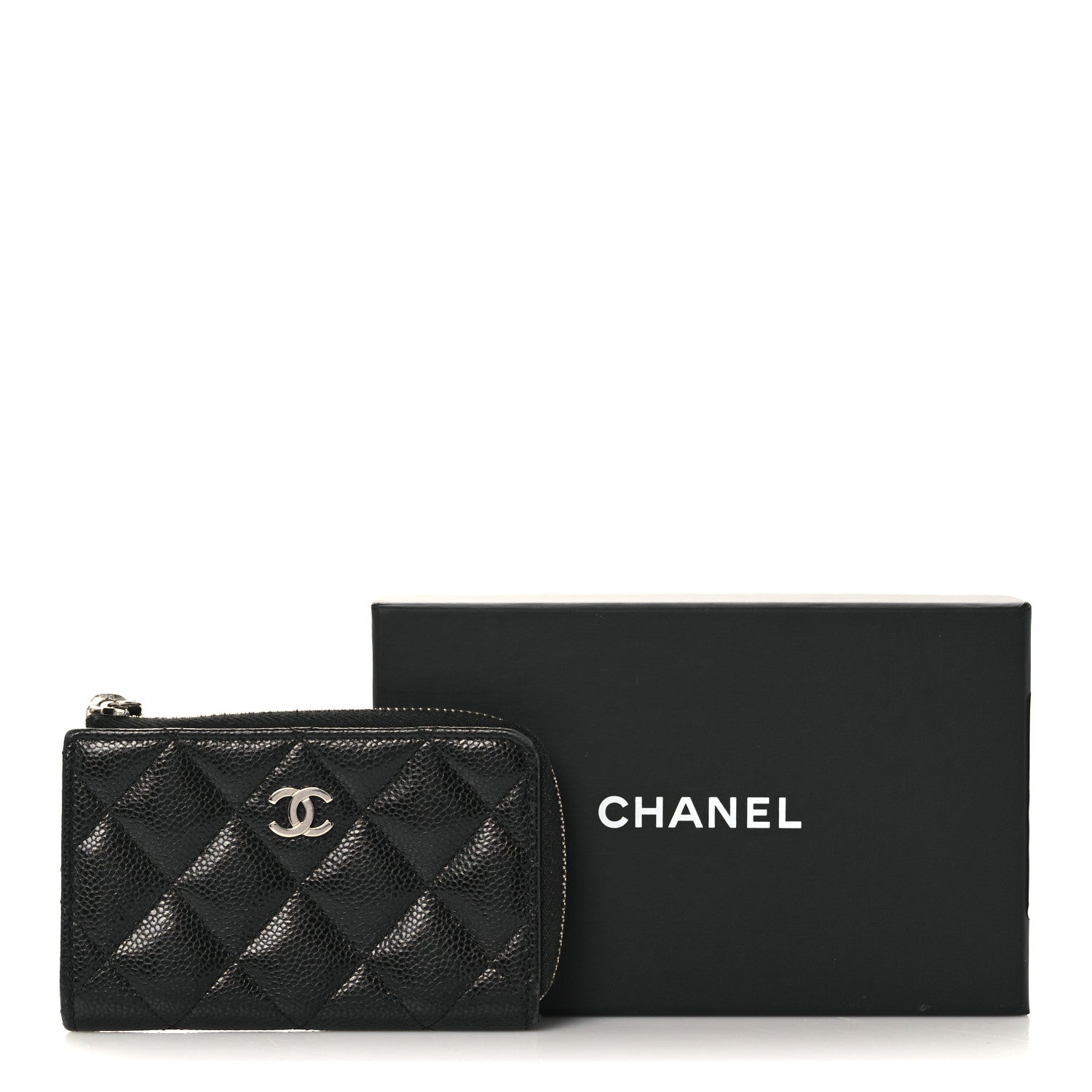 Chanel Caviar Quilted Zipped Key Holder Case Black 12 of 12