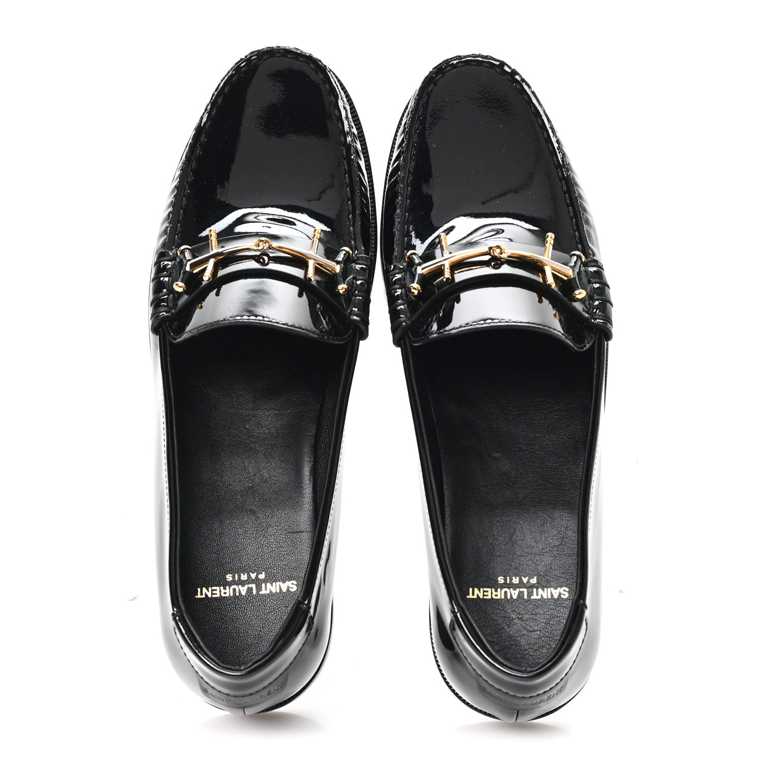 Saint Laurent Patent Le Loafer 15 Penny Slippers 40 Black 2 of 11
