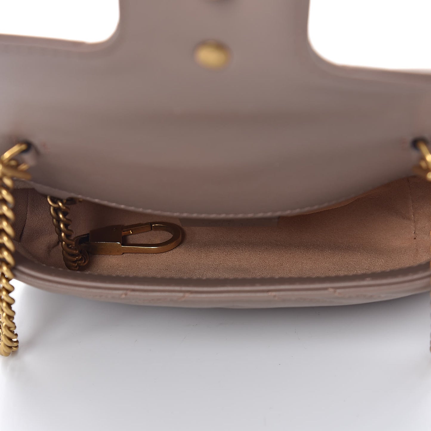 Calfskin Matelasse Super Mini GG Marmont Shoulder Bag Porcelain Rose