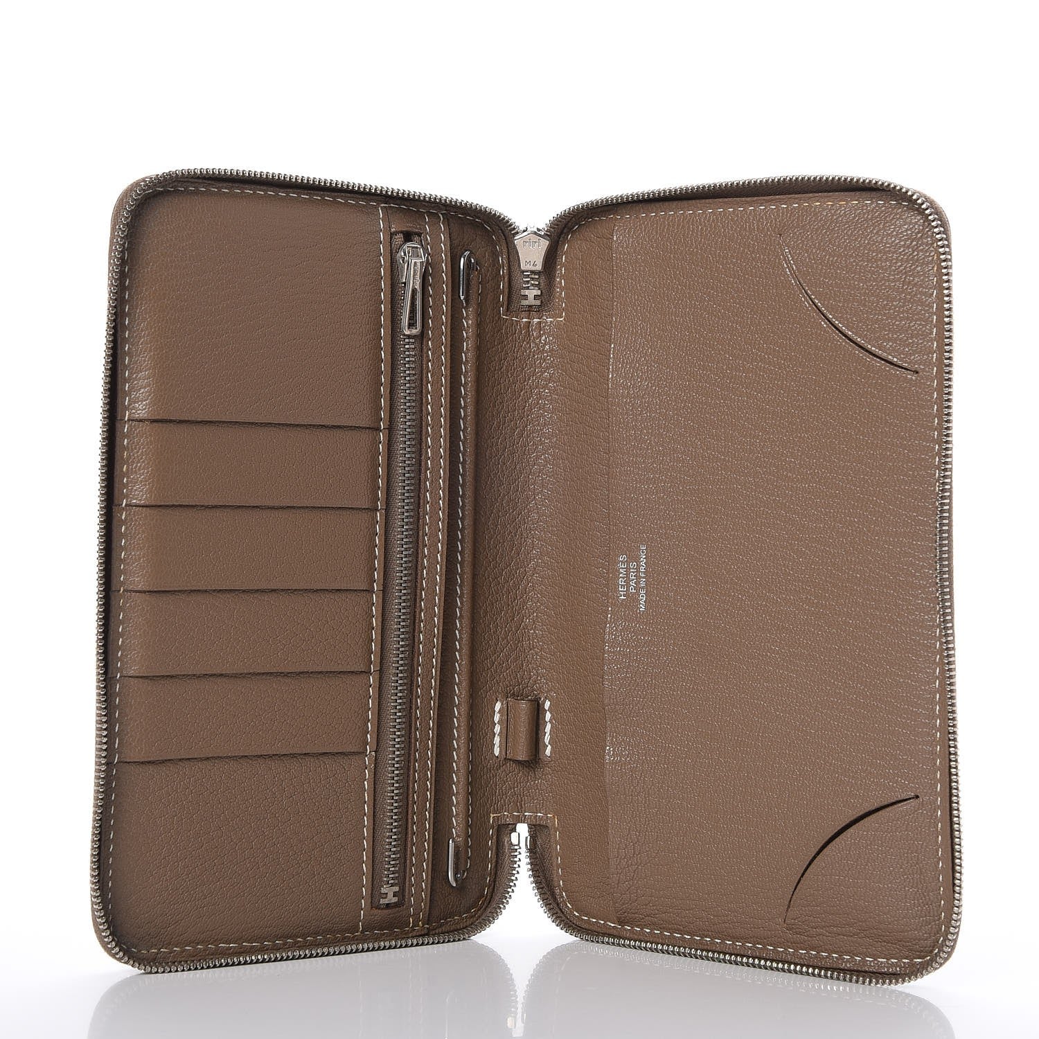 Hermes Chevre Mysore Vision II Zip Agenda Etoupe 5 of 7