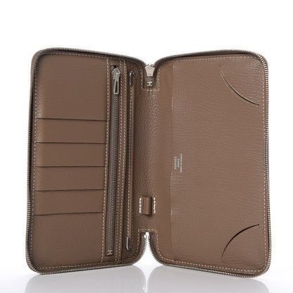 Hermes Chevre Mysore Vision II Zip Agenda Etoupe 5 of 7