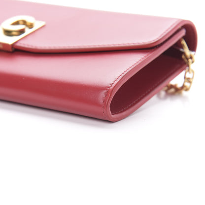 Celine Calfskin C Wallet On Chain Bag Red 10 of 11