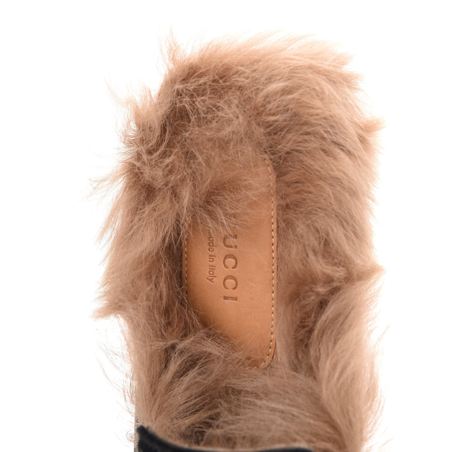 Gucci Velvet Fur Womens Princetown Slippers 41 Black 7 of 8