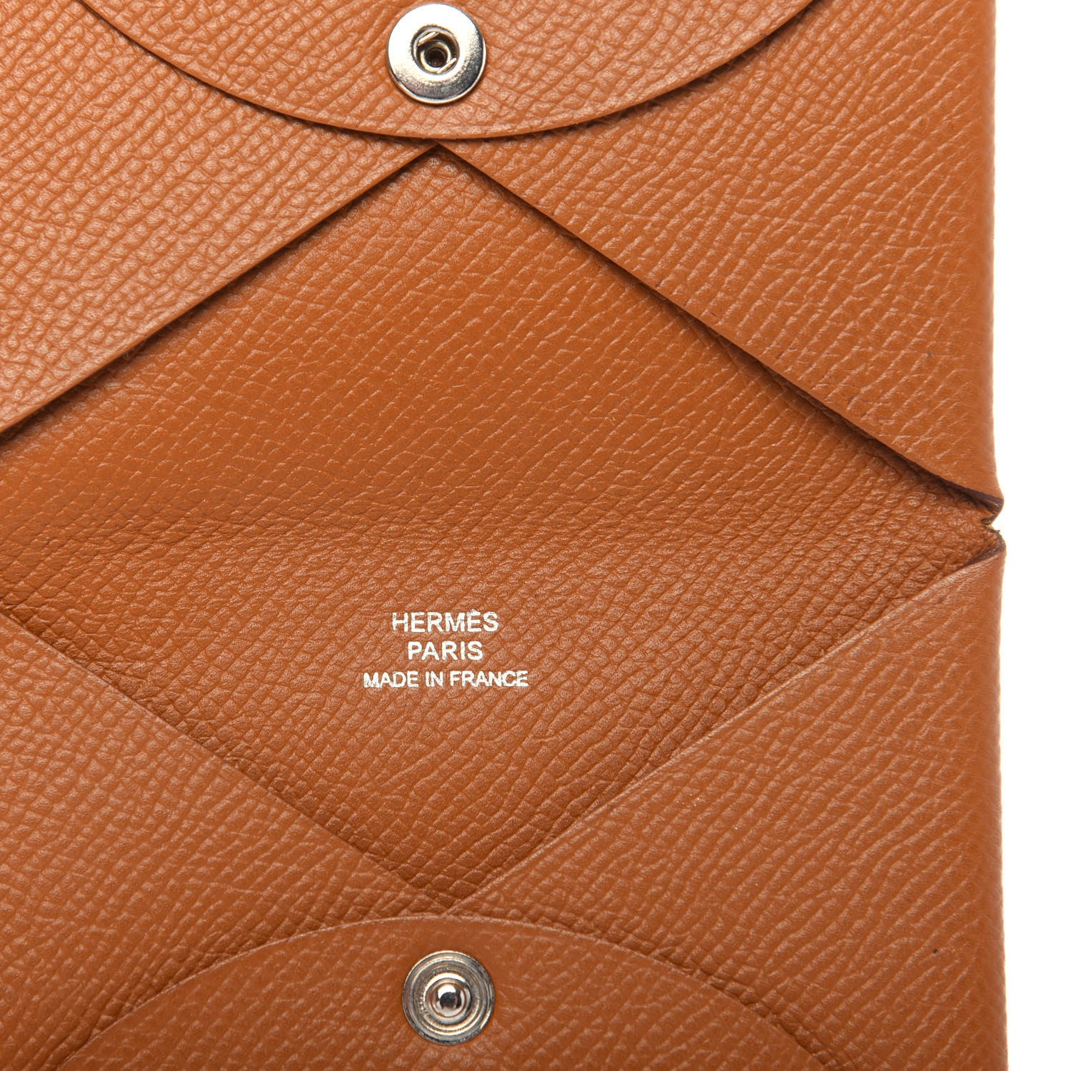 Hermes Epsom Calvi Card Case Gold 6 of 9