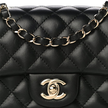 Chanel Lambskin Quilted Mini Square Flap Black 8 of 17