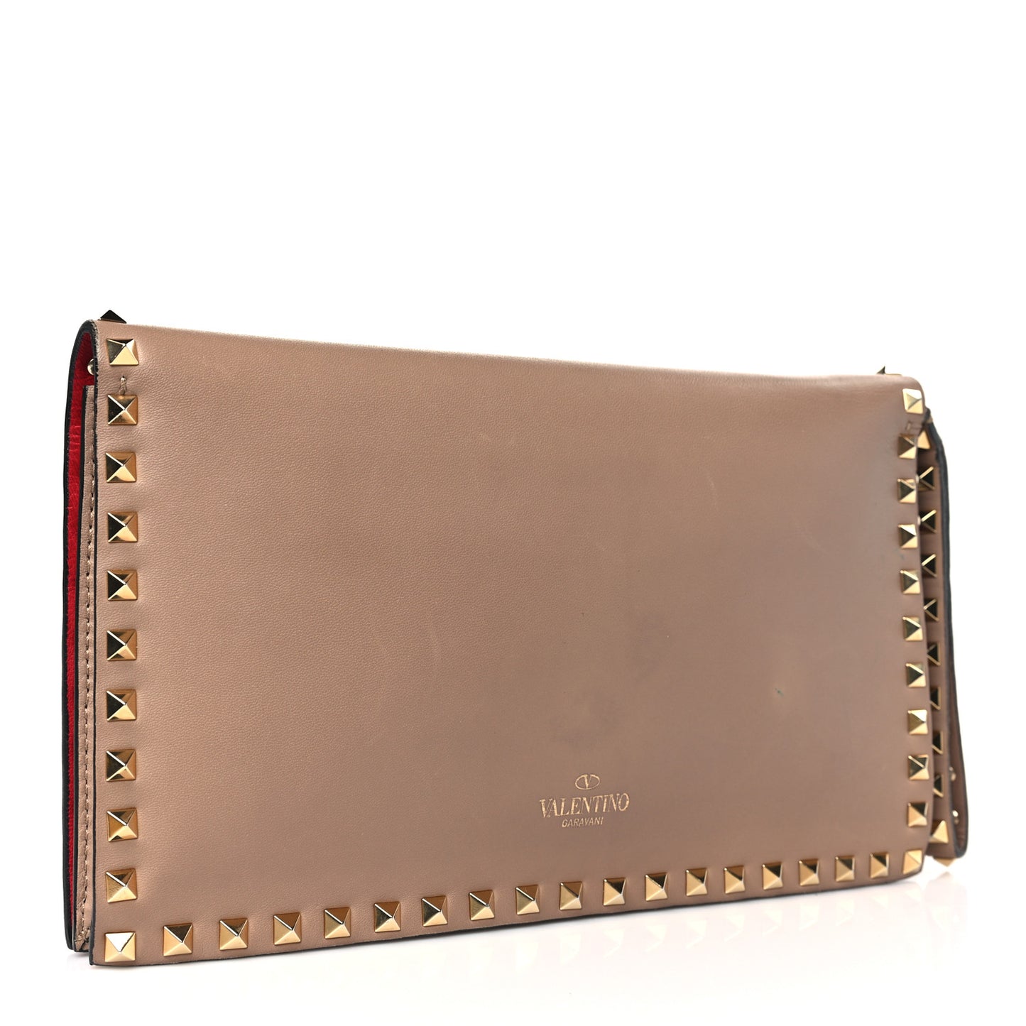 Nappa Rockstud Wristlet Clutch Alpaca