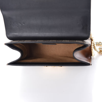 Gucci GG Supreme Monogram Calfskin Small Padlock Shoulder Bag Beige Black Cuir 3 of 9
