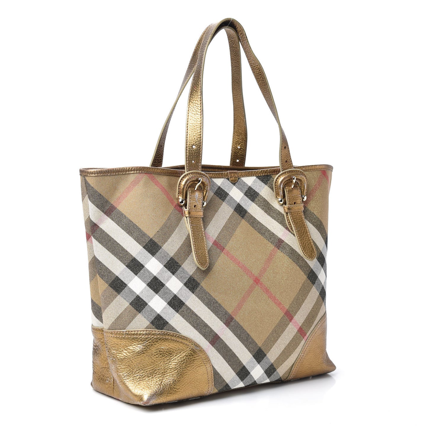 Shimmer Check Byron Tote Gold