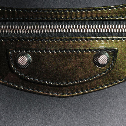 Balenciaga Smooth Calfskin Metallic Patent Giant 12 Silver Hardware City Vert Poker Fonce 15 of 15