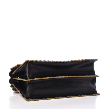 Fendi Vitello Liberty Scalloped Studded Kan I Shoulder Bag Black 5 of 8