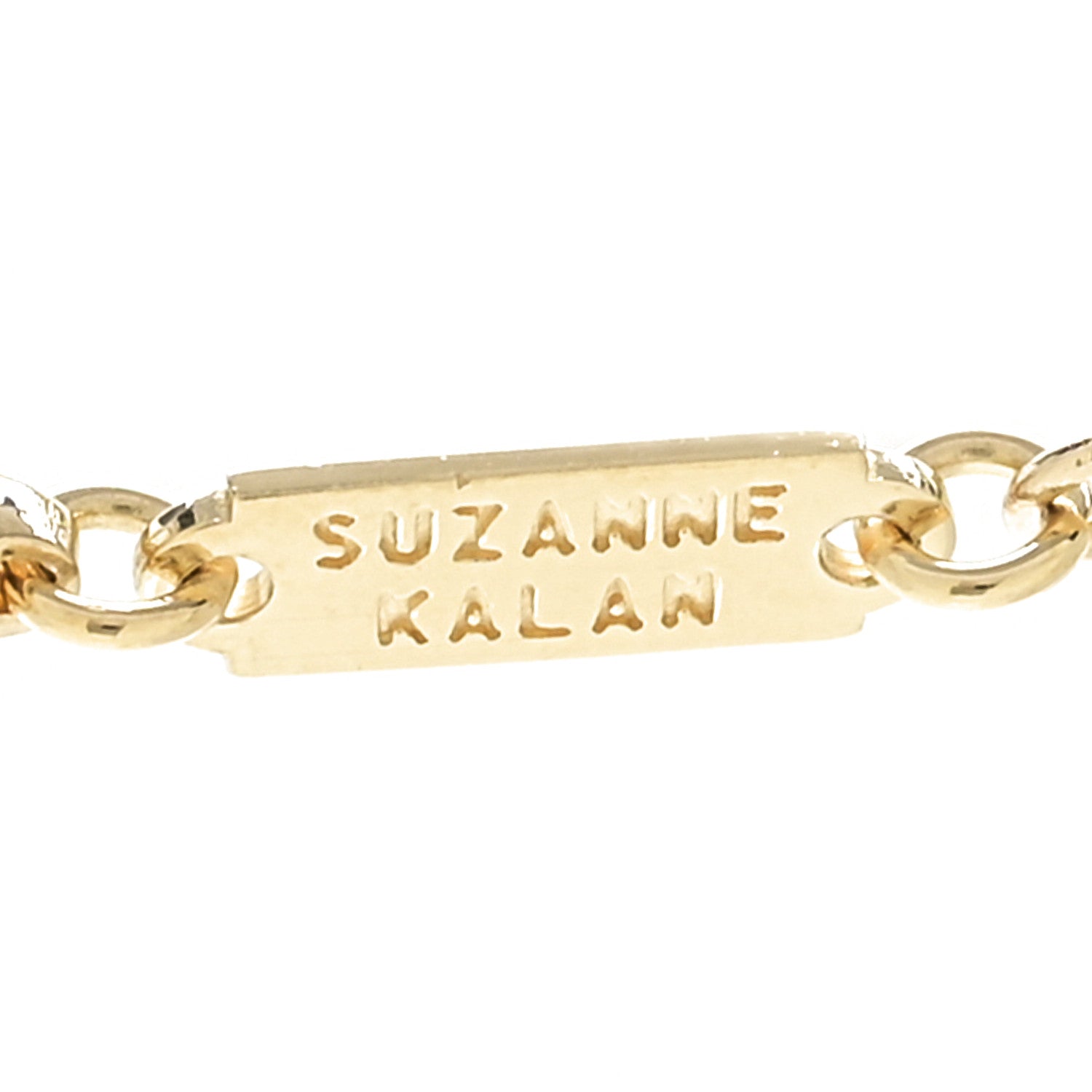 Suzanne Kalan 18K Yellow Gold Diamond Blue Sapphire Princess Midi Pendant Necklace 6 of 6