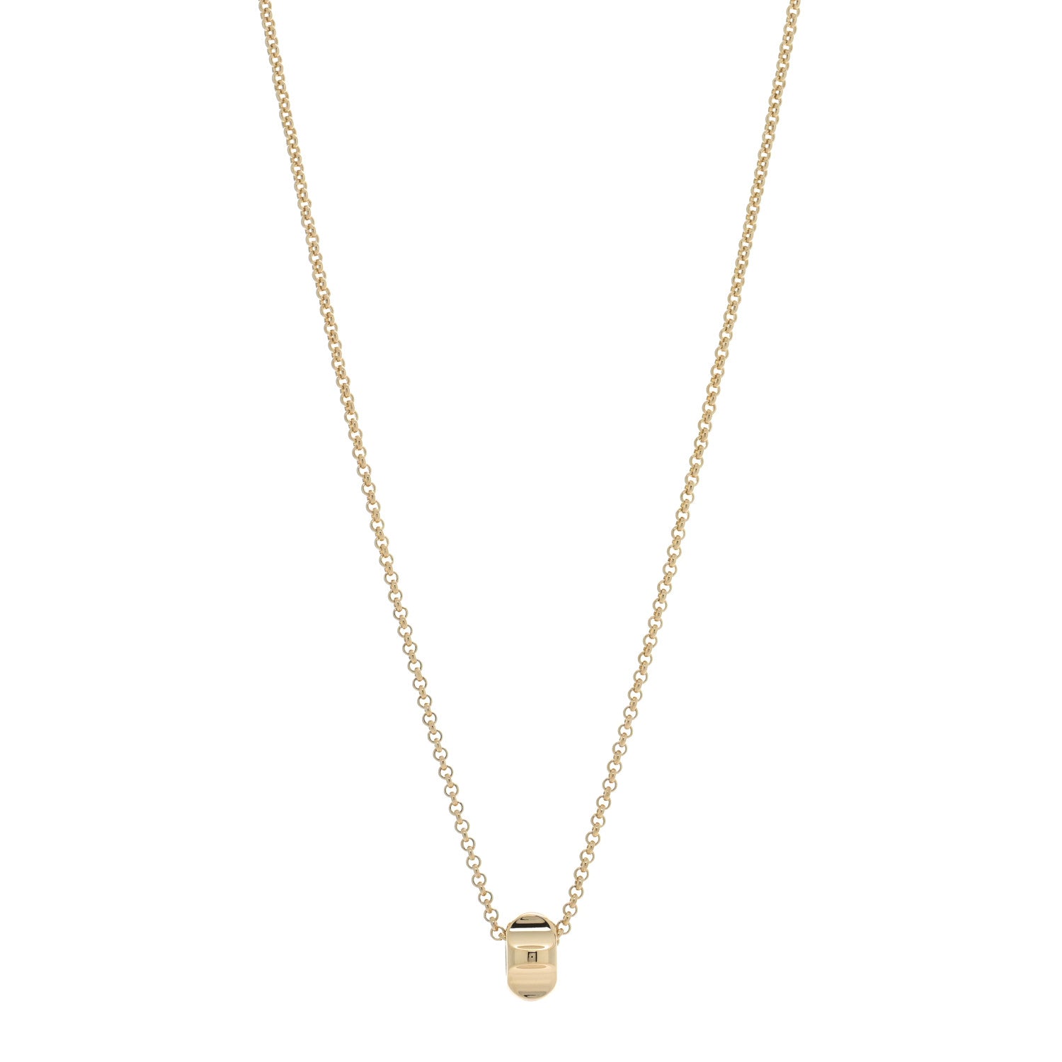 Tiffany 18K Yellow Gold Paloma Picasso Groove Pendant Necklace 1 of 4