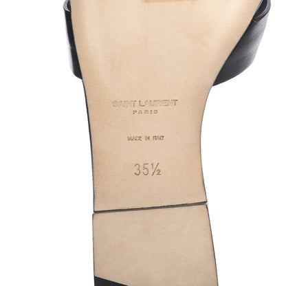 Saint Laurent Calfskin Nu Pied 05 Slide Sandals 35.5 Black 7 of 8