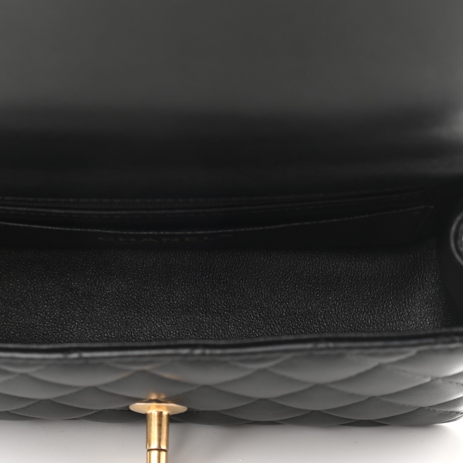 Chanel Lambskin Quilted Mini Top Handle Rectangular Flap Black 5 of 9