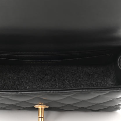 Chanel Lambskin Quilted Mini Top Handle Rectangular Flap Black 5 of 9