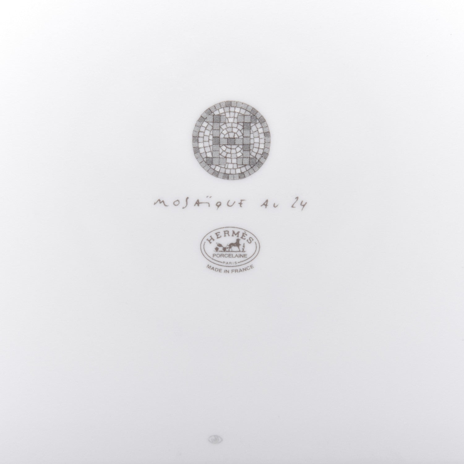 Hermes Porcelain Mosaique Au 24 Sushi Plate Platine 4 of 7