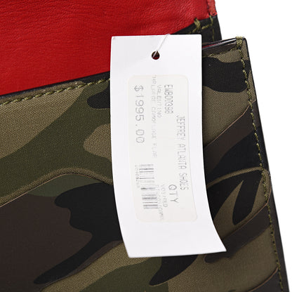 Valentino Garavani Nappa Canvas Camouflage Medium Glam Lock Rockstud Flap Verde 7 of 11