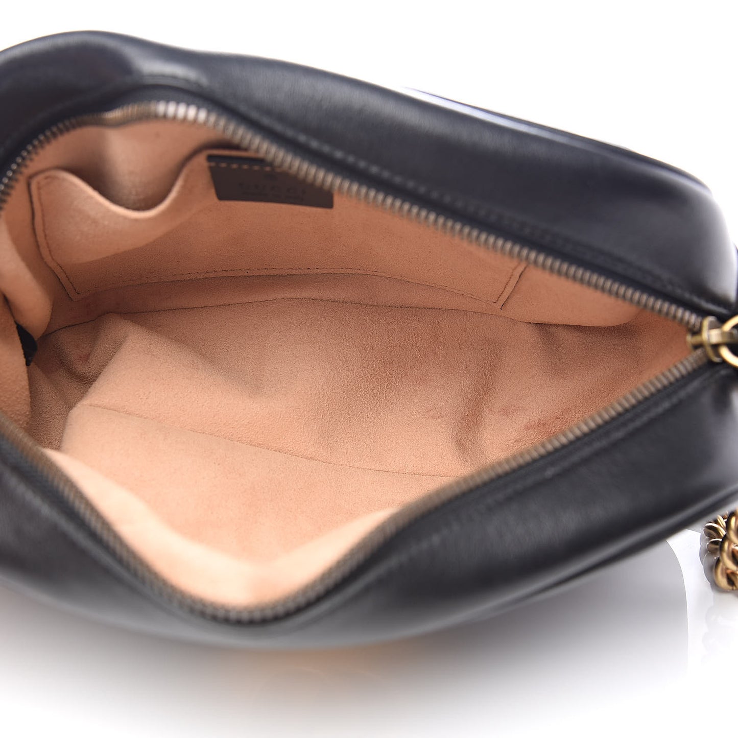 Calfskin Matelasse Small GG Marmont Chain Shoulder Bag Black