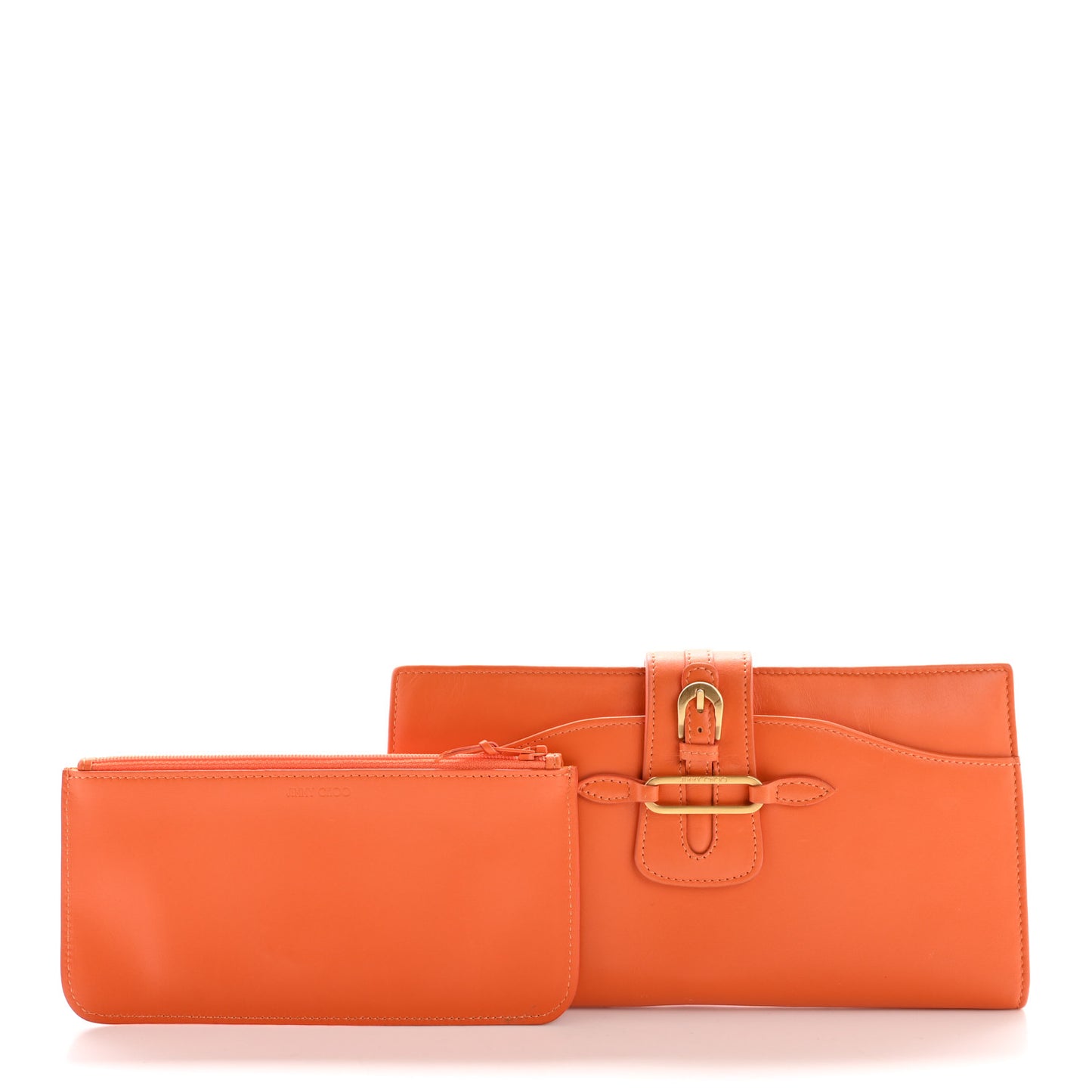 Calfskin Continental Wallet Orange