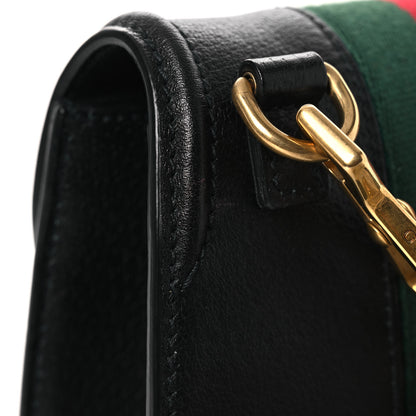 Gucci Calfskin Web Crystal Butterfly Stripe Small Totem Shoulder Bag Black 14 of 14