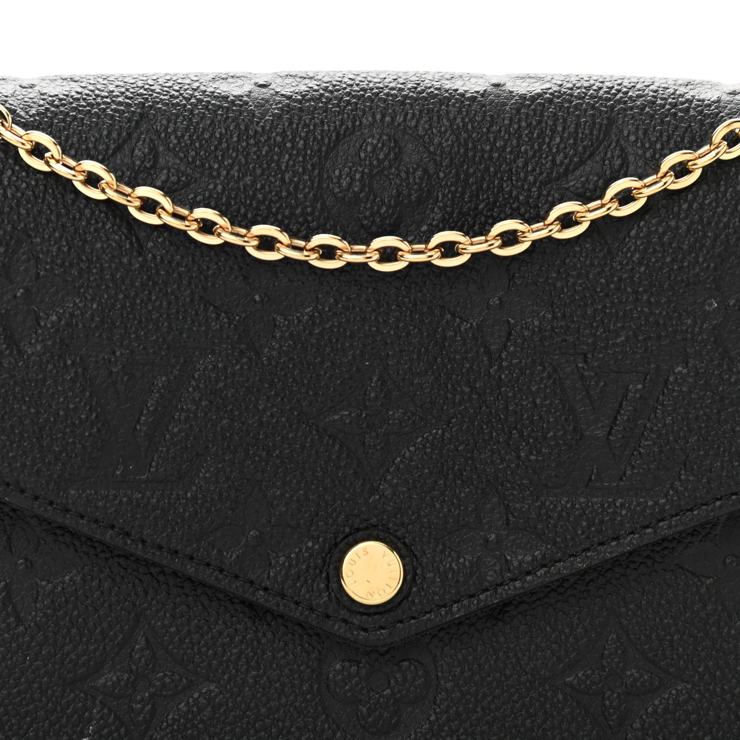 Louis Vuitton Empreinte Pochette Felicie Chain Wallet Black 9 of 12