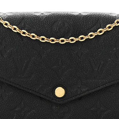Louis Vuitton Empreinte Pochette Felicie Chain Wallet Black 9 of 12