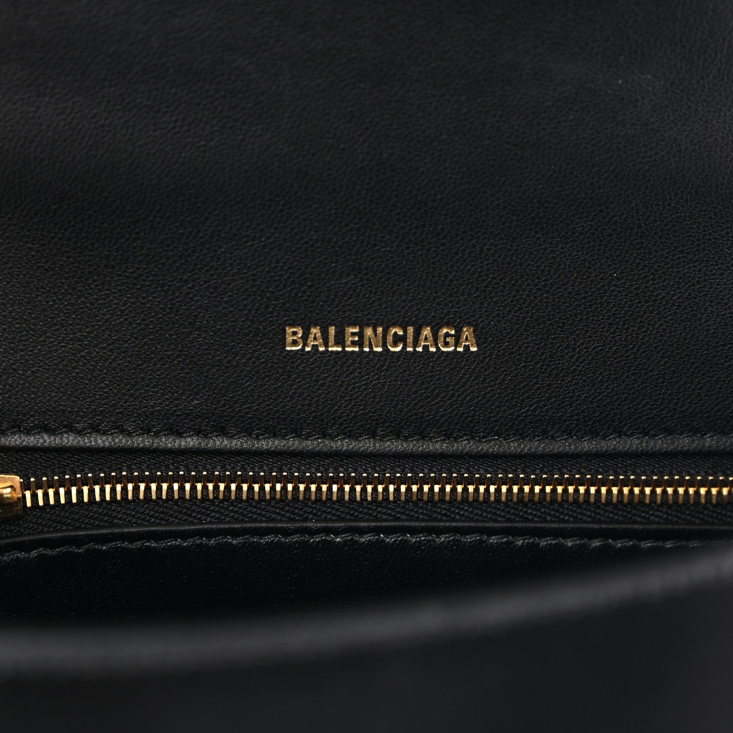 Balenciaga Shiny Box Calfskin Small Hourglass Top Handle Bag Black 6 of 9