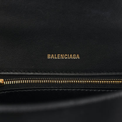 Balenciaga Shiny Box Calfskin Small Hourglass Top Handle Bag Black 6 of 9