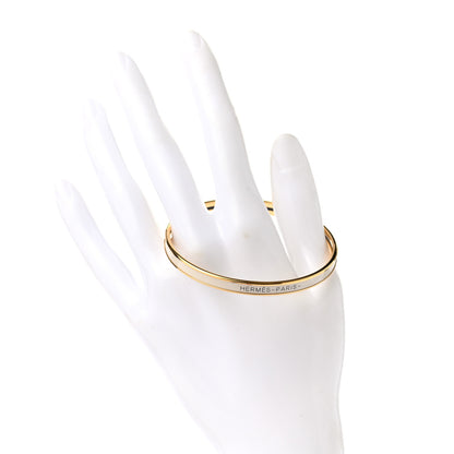 Hermes Enamel Printed Extra Narrow Bracelet 62 Creme 2 of 6