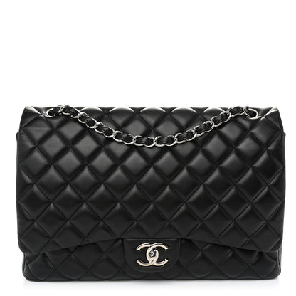 Chanel Lambskin Quilted Maxi Double Flap Black 1 of 11