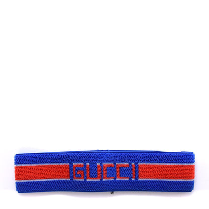 Gucci Cotton Logo Headband Blue Orange 1 of 3