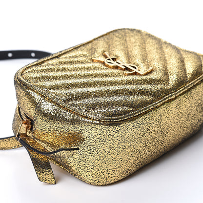 Saint Laurent Crinkled Metallic Calfskin Matelasse Monogram Lou Belt Bag Gold 8 of 9