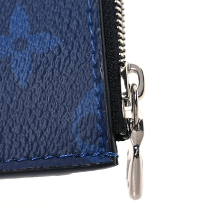 Louis Vuitton Monogram Taiga Coin Card Holder Cobalt 9 of 10