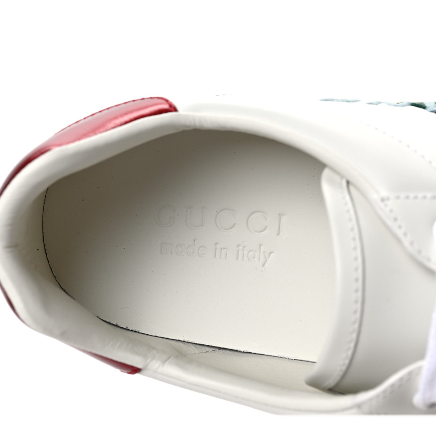 Gucci Calfskin Web Mens Gucci Band Ace Sneakers 8.5 White 9 of 10