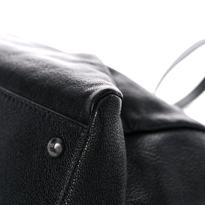 Fendi Goatskin Zucca Large Peekaboo Iconic Satchel Black Tobacco 11 of 14