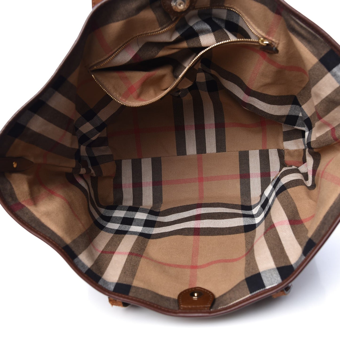 Calfskin House Check Medium Salisbury Tote Brown