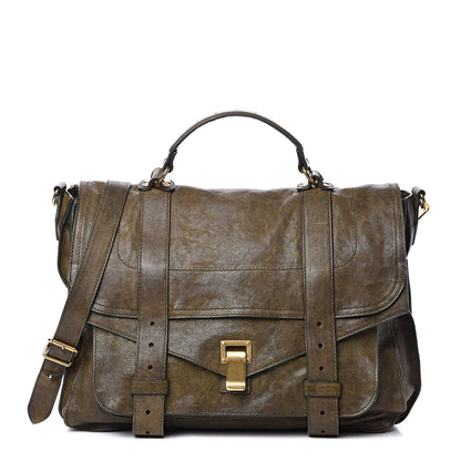 Proenza Schouler Lambskin Large PS1 Satchel Military 1 of 15