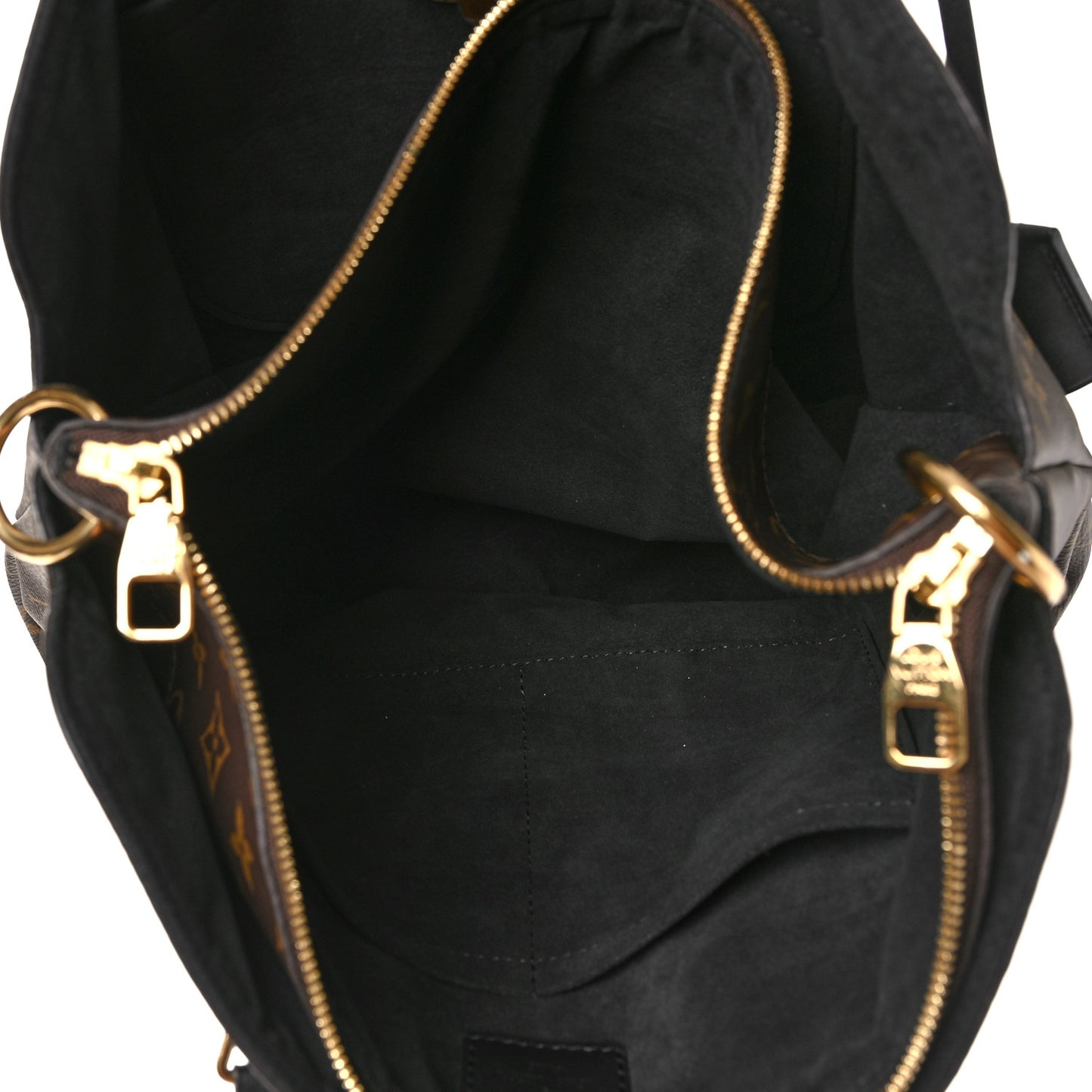 Monogram Flower Zipped Tote MM Black