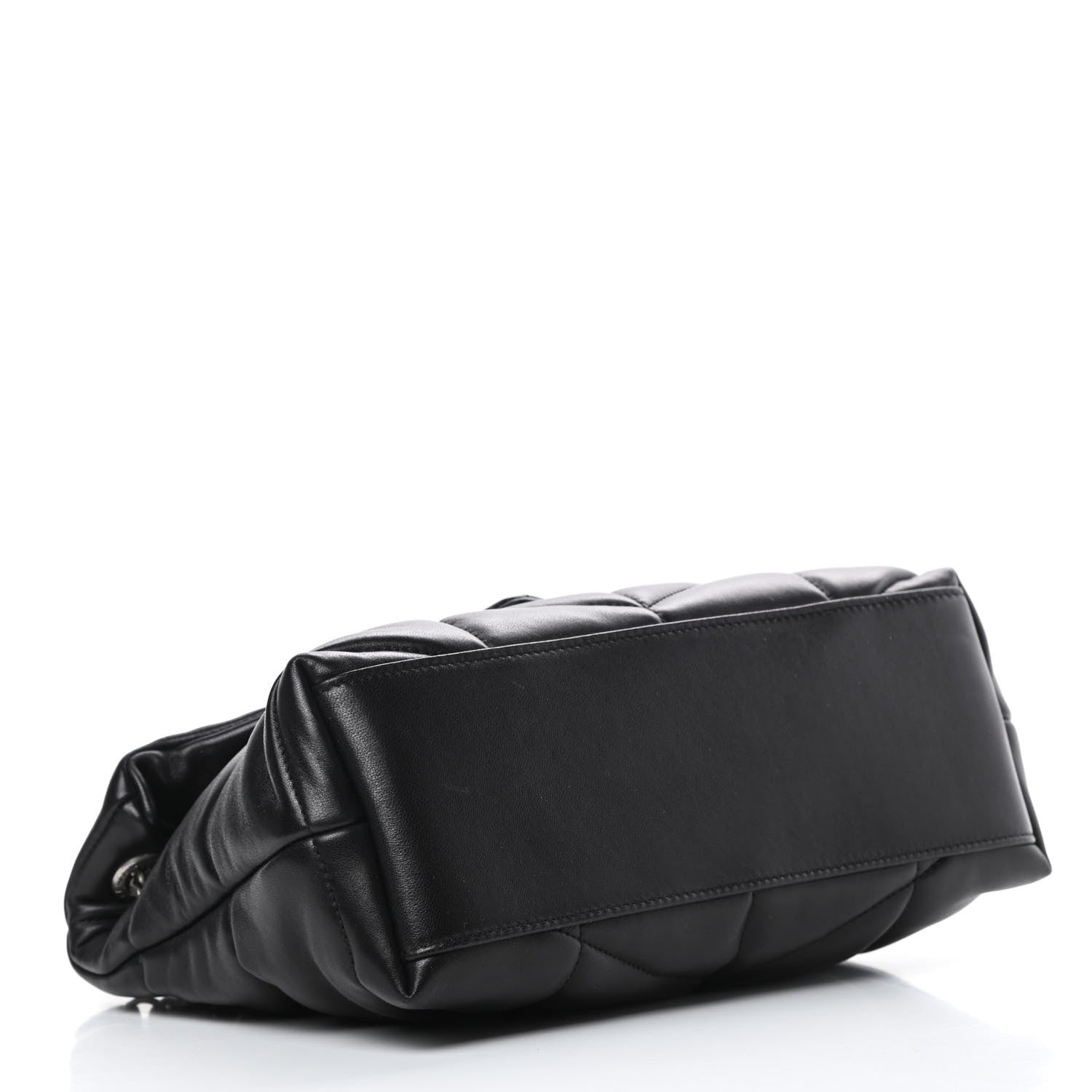 Saint Laurent Lambskin Quilted Small Loulou Puffer Monogram Chain Satchel Black 4 of 11
