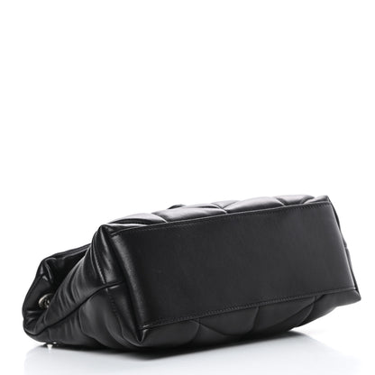 Saint Laurent Lambskin Quilted Small Loulou Puffer Monogram Chain Satchel Black 4 of 11