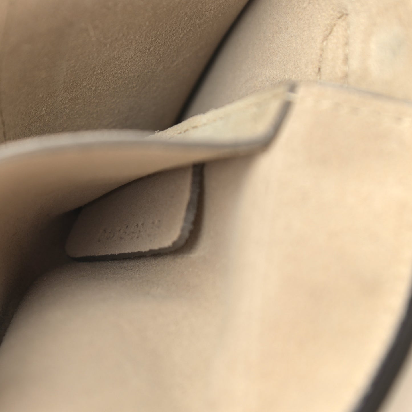 Suede Calfskin Small Faye Shoulder Bag Motty Grey
